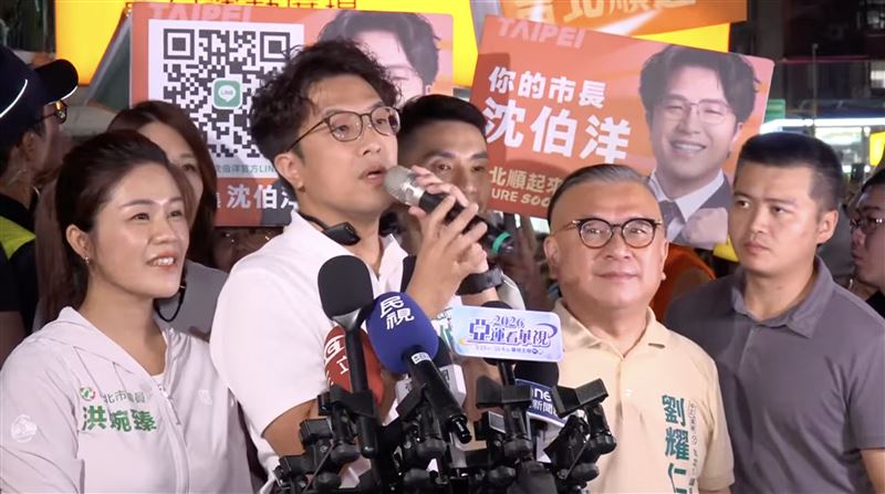 民進黨台北市長參選人沈伯洋赴公館夜市掃街（圖／翻攝畫面）