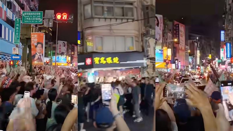 張益贍分享15日公館商圈滿滿人潮的畫面。(圖/翻攝自張益贍臉書)