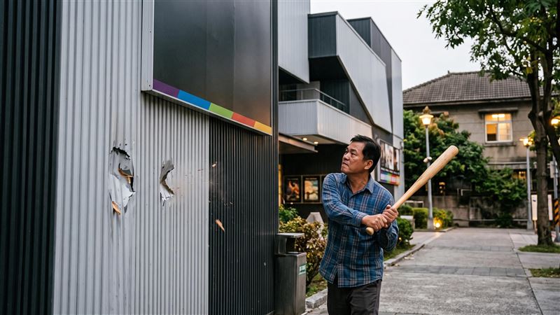 嫌影城太吵持棍猛K外牆！鄰居遭判刑