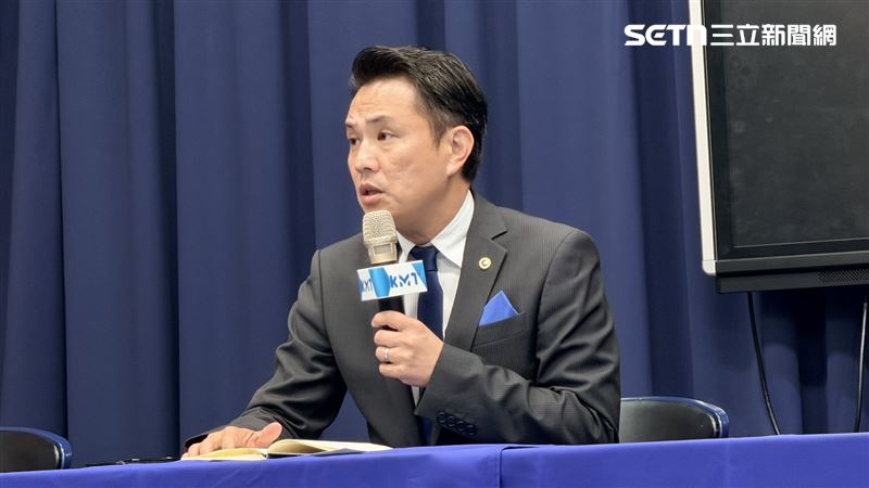 國民黨文傳會主委陳以信中常會後轉述（圖／記者陳思妤攝影）