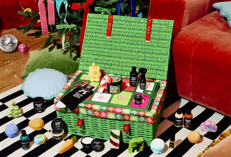 LUSH聖誕月曆禮盒。(圖/品牌業者提供)