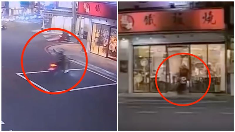 新／台中男低血糖騎車覓食…撞進鐵板燒店