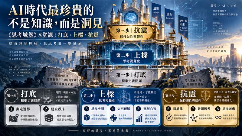 你餵AI垃圾、它就還你垃圾！最帥教授洪瀞曝光AI時代最珍貴能力：不是知識是洞見。（圖／洪瀞提供、ChatGPT製作）