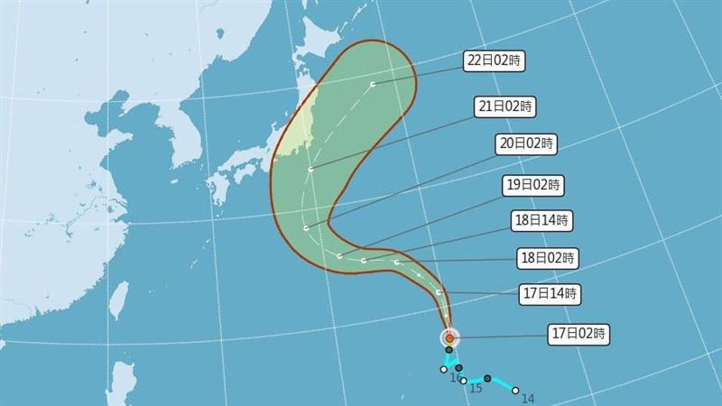 吳德榮：颱風杜鵑20日起大迴轉對日威脅減
