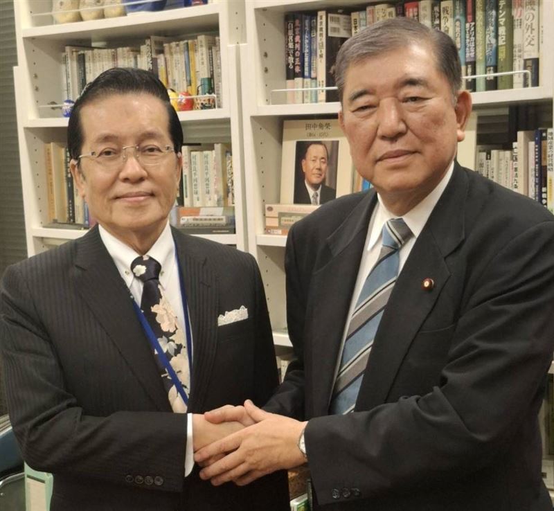 國民黨副主席張榮恭訪日會晤日本前首相石破茂(圖/國民黨提供)