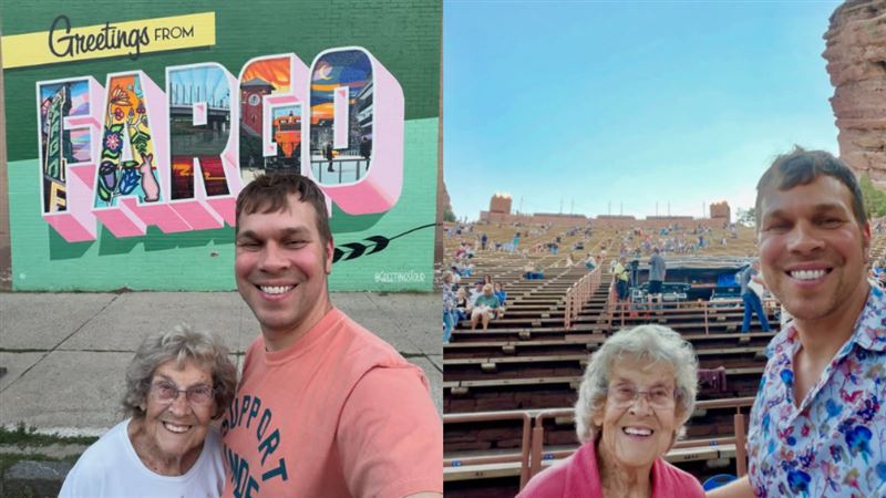 喬伊在91歲第一次拿到護照,開始跟孫子環遊世界。(圖/取自grandmajoysroadtrip IG)