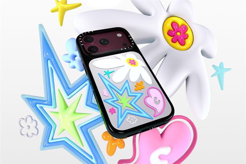 全新「Triple Treat」限定印花設計結合繽紛活潑的造型星星、愛心圖案，隨心打造充滿G-DRAGON個人風格的電子配件。（圖／品牌業者提供）