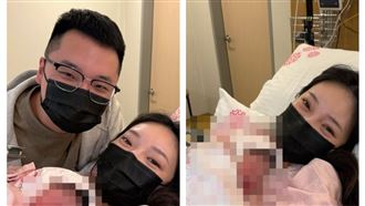 催生18小時當媽　櫻桃姐姐曬愛女正面照