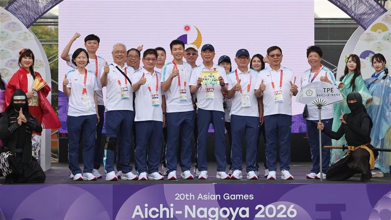 亞運台灣隊升旗　李洋視察選手村確保後勤