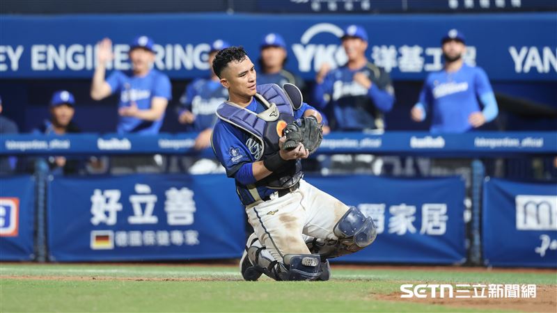富邦悍將捕手林岱安。(圖/記者劉彥池攝影)