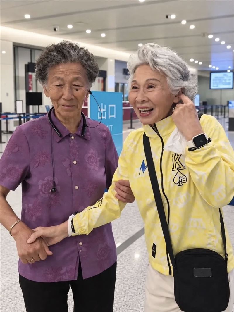 分別生活在中國與台灣的姐妹時隔10年重逢,狀態引發討論。(圖/翻攝自微博)