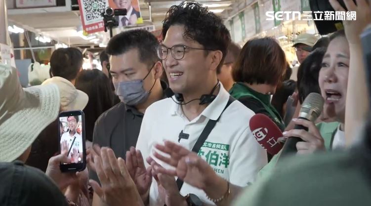 沈伯洋認為今天前往高雄不是輔選,而是他與賴瑞隆的重要交流,兩人將會討論河岸改造、運動驛站、AI發展等。(圖/翻攝畫面)