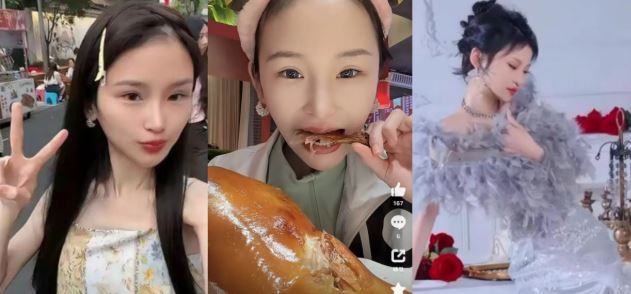 24歲百萬大胃王網紅猝逝,父親直播突哭喊下跪。(翻攝自微博)