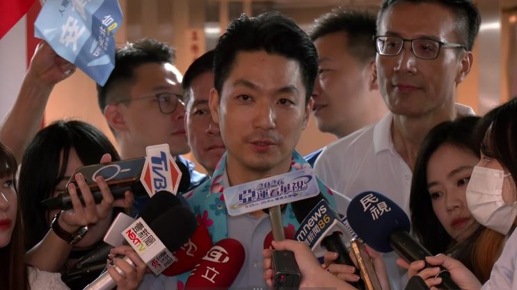 蔣萬安受訪表示之前自己是為國舉才,也關心陳其邁任滿後的下一步,希望不會帶給他太大的困擾。(圖/翻攝畫面)
