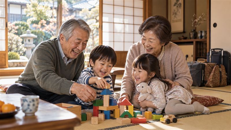 「含飴弄孫」是許多阿公阿嬤心目中理想的退休生活。(示意圖/AI生成)