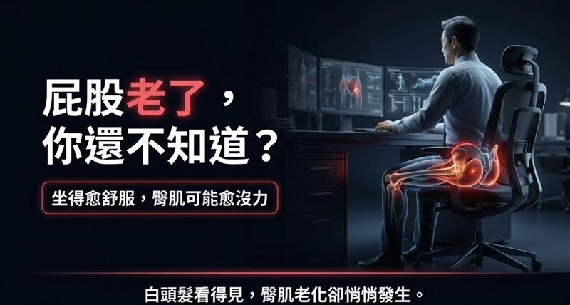 醫師黃軒表示,屁股支撐人起身、行動、平衡等功能,若臀肌缺少練習,將慢慢失去走路、自行生活的能力。(圖/取自黃軒的臉書)