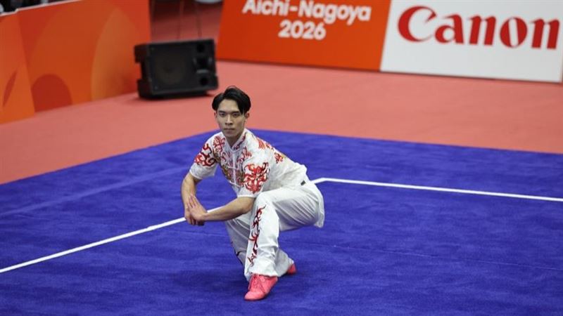 愛知、名古屋亞運,台灣隊武術好手鄭郁咺。(圖/中華奧會提供)