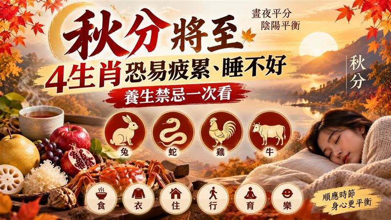 秋分9/23到！「4生肖」健康亮紅燈