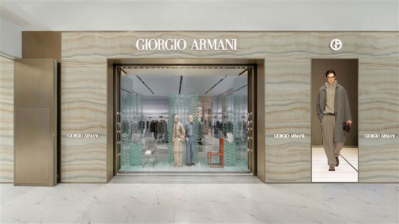 Giorgio Armani宣告,全台規模最大、逾百坪空間的全新旗艦專賣店正式進駐台中漢神洲際購物廣場。(圖/品牌業者提供)