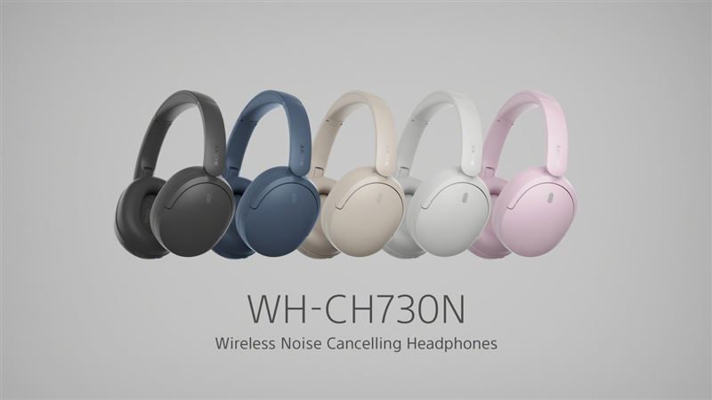WH-CH730N提供經典黑、白、藍三色以及超人氣燕麥和粉紅色,雙噪訊感測技術結合可減少風噪聲的全新麥克風結構設計,提升聆聽體驗。(圖/台灣索尼提供)