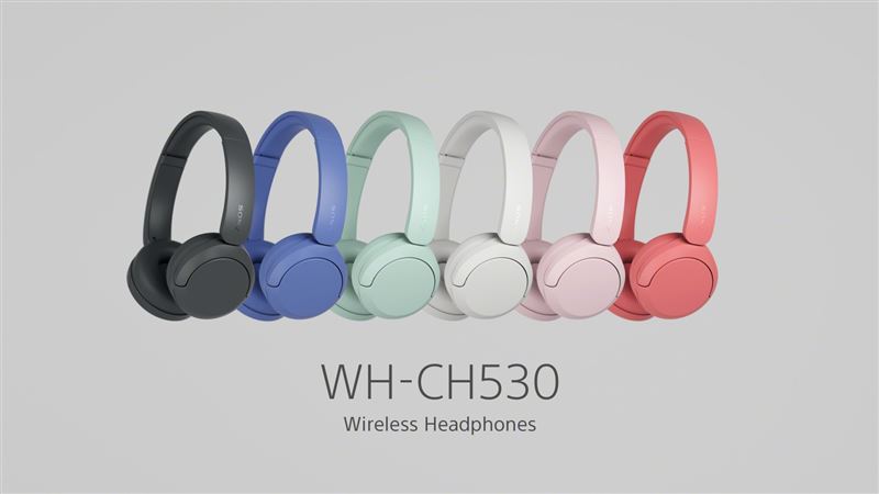 無線藍牙耳罩式耳機WH-CH530提供6款配色滿足時尚搭配需求。(圖/台灣索尼提供)