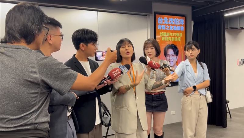 梁云菲受訪說沈伯洋。（圖／沈伯洋競選辦公室提供）