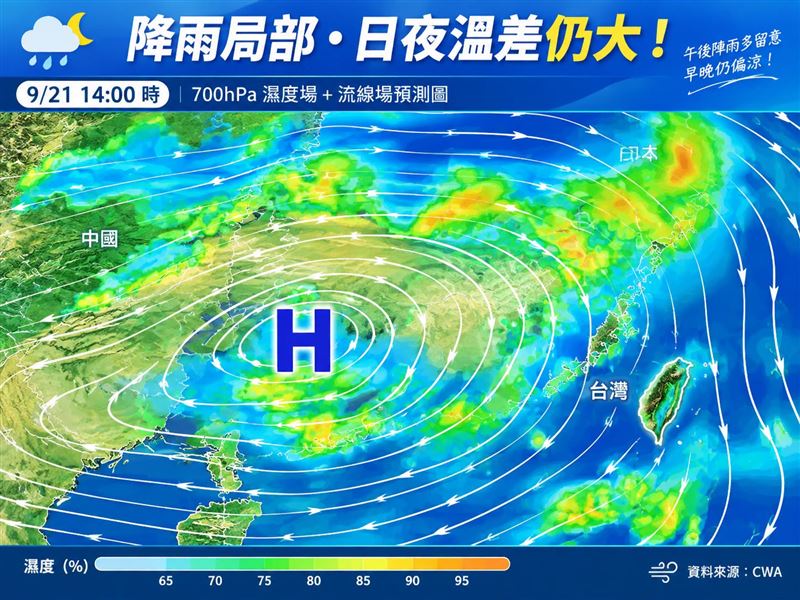 林得恩指出,本週降雨局部、日夜溫差仍大。(圖/翻攝自林老師氣象站)