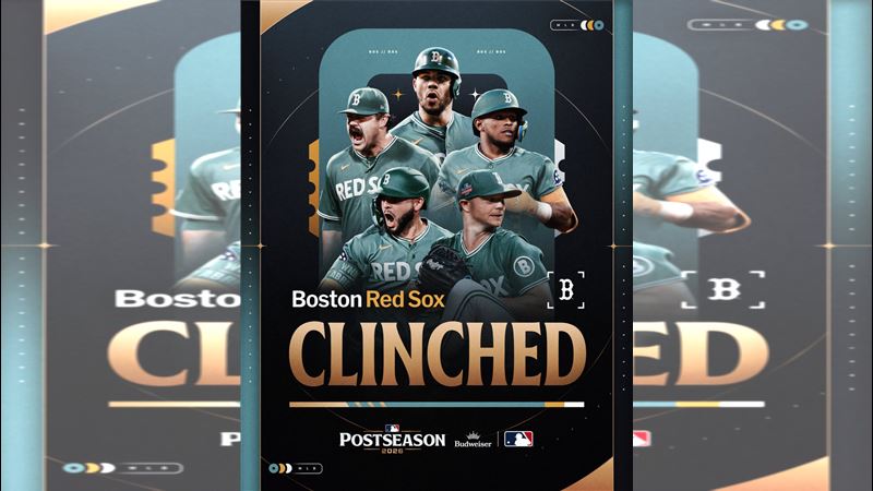 紅襪闖進季後賽。(圖/翻攝自X平台 @MLB)
