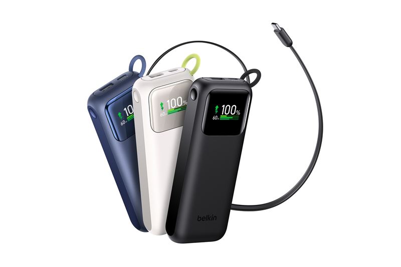 UltraCharge 11K Power Bank整合70cm伸縮式USB-C線材。(圖/品牌業者提供)