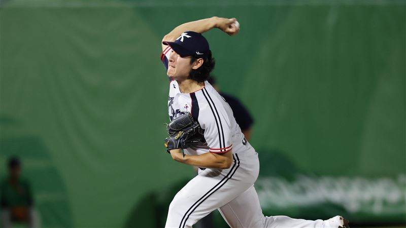 愛知-名古屋亞運棒球項目,韓國隊先發投手郭彬。(圖/中華奧會提供)
