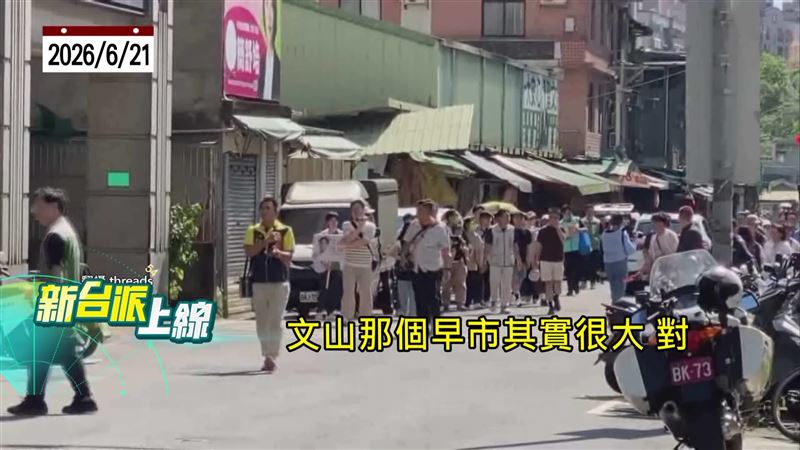 沈伯洋6月底前往文山區掃街的時候，人潮還十分冷清。（圖／新台派上線）
