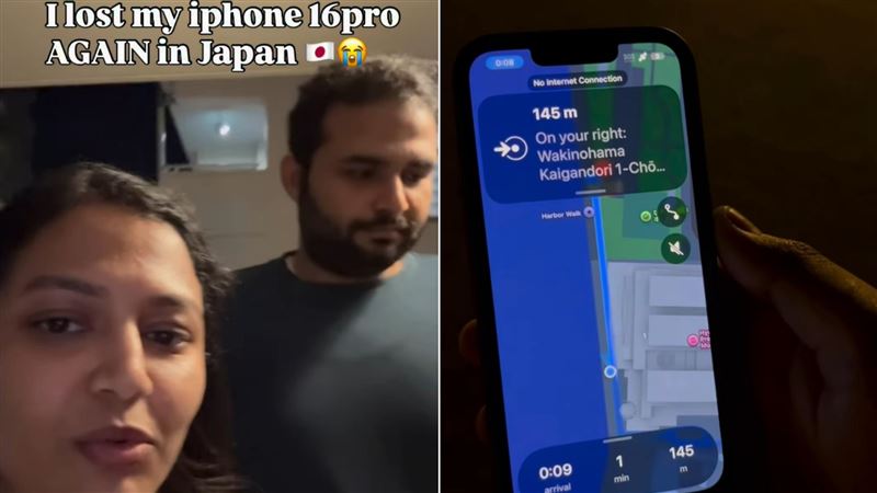 印度女遊客分享,她已在日本五度弄丟iPhone。(圖/翻攝自IG)