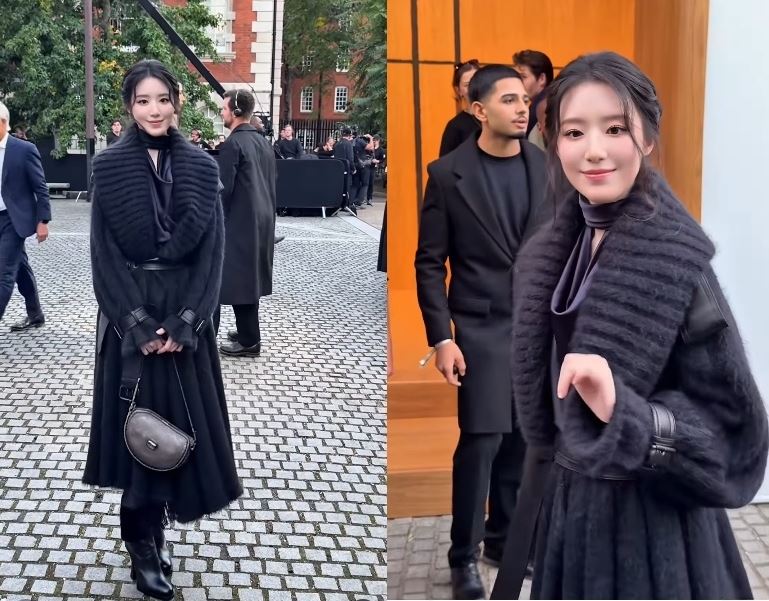 南韓人氣女團i-dle台灣成員舒華稍早現身倫敦時裝周。(圖/翻攝自IG @yeh.shaa_)