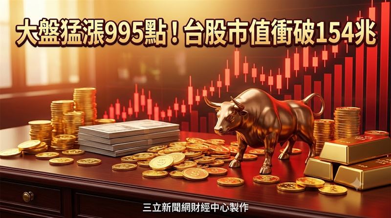 台股週市值衝154兆　成交金額前三是它們