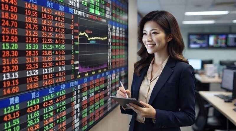 台股今日氣勢如虹,許多個股都亮燈漲停。(示意圖/AI生成)