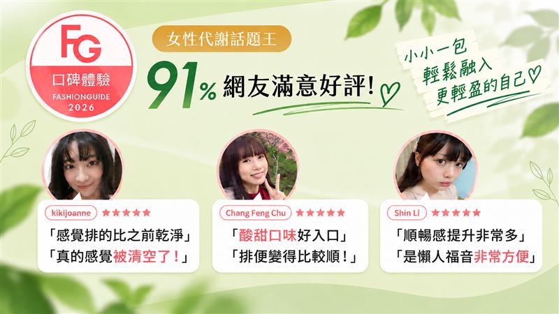 從上市缺貨一路賣破30萬盒!白家綺「超孅飲」獲FG認證再掀話題。(圖/業者提供)