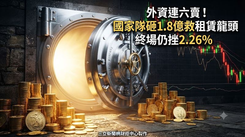 外資連六賣！國家隊1.8億救租賃龍頭