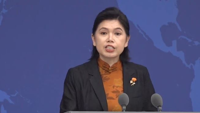 中國國台辦發言人朱鳳蓮主持例行記者會(圖/翻攝畫面)