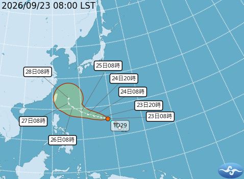 吳聖宇今天表示,穩定天氣預期持續至週日,舒力基颱風將形成留意未來動態變化。(圖/翻攝自氣象署官網)