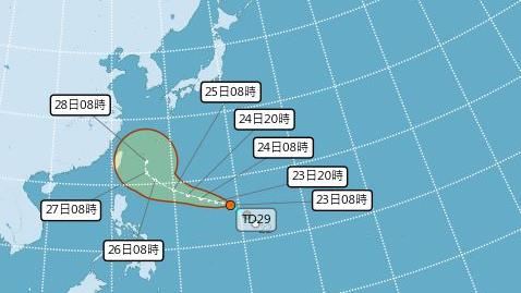 準舒力基颱風一走法　下週二、三直接侵襲