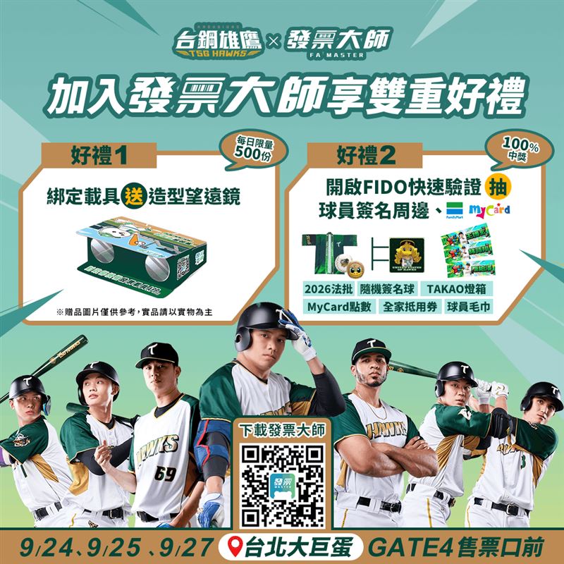 《發票大師》FIDO安全驗證守備到位,三波好禮大放送。(圖/品牌業者提供)
