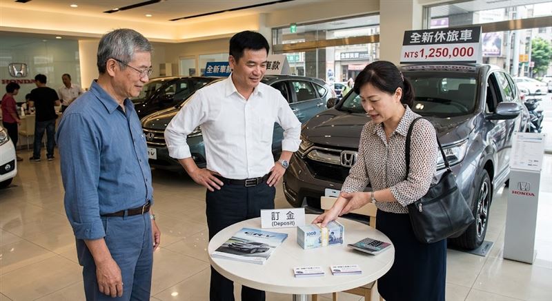 李姓經理買新車,女包商現場掏30萬幫付訂金。(示意圖/AI生成)