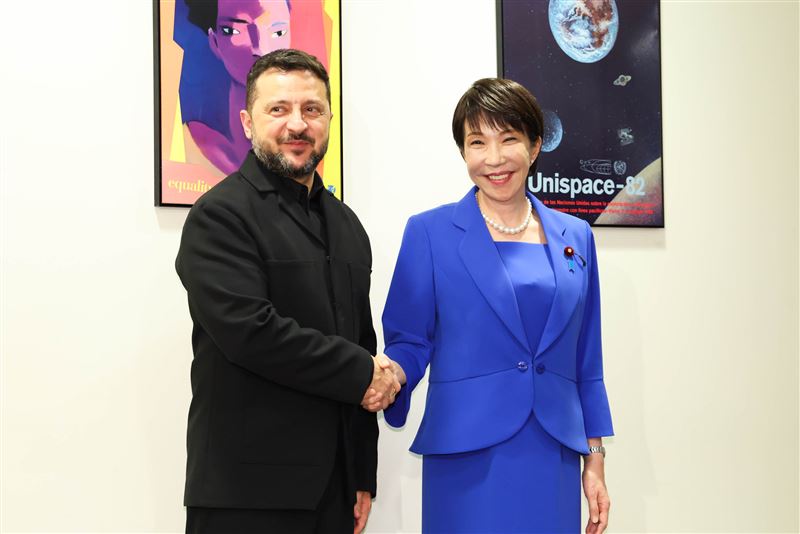 日相高市與澤倫斯基自今年6月在艾維昂會談以來的再次相會。(圖/翻攝自X平台 @takaichi_sanae)