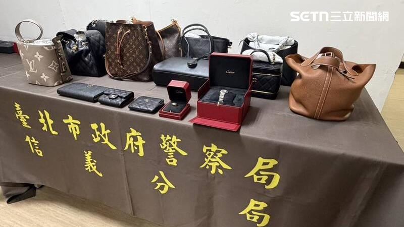台北市社會局女社工江羿潔家中坐擁超過百萬元的精品。(圖/翻攝畫面)