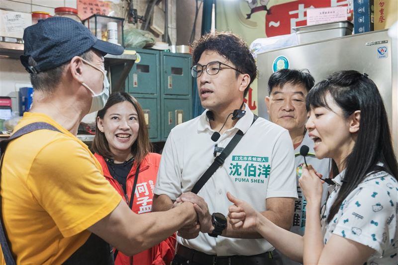 台北市長參選人沈伯洋掀起一股「洋流」。(圖/翻攝自台北沈伯洋臉書)