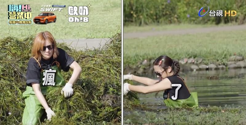 莎莎、鬼鬼災後清理到出現幻覺。(圖/好看娛樂提供)