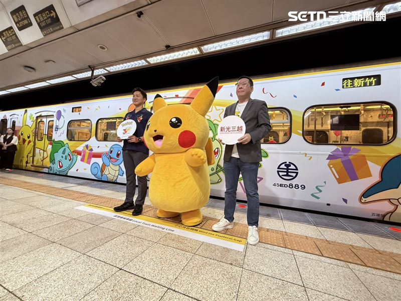 新光三越週年慶寶可夢主題列車明起開跑。(圖/記者李育道攝影)