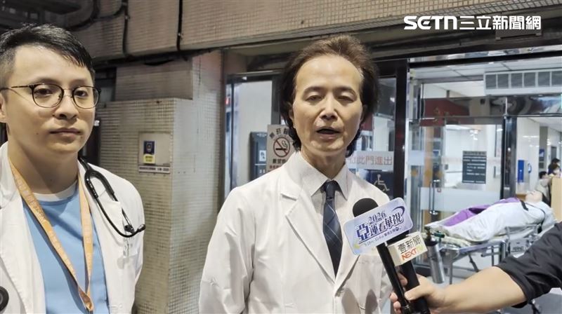 基隆長庚醫院副院長詹益聖說明被害人狀況。(圖/記者林俊華攝影)