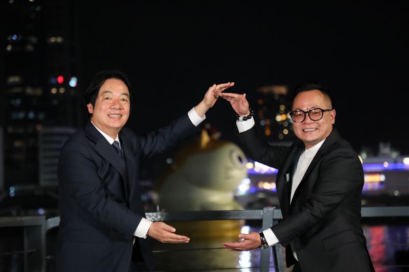 賴清德力挺童子瑋。(圖/民主進步黨提供)