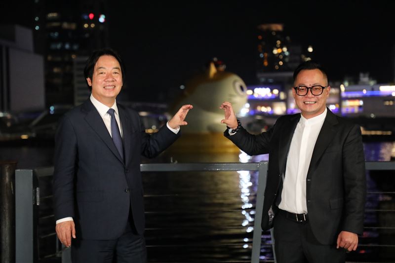 賴清德力挺童子瑋。(圖/民主進步黨提供)